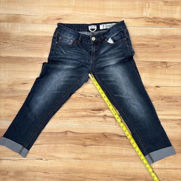 Indigo Rein Dark Wash Jeans with Rolled Hems Size 7 - Picture 4 of 8